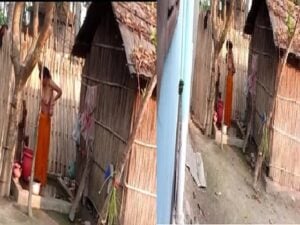 village bhabhi outdoor nude bath caught by