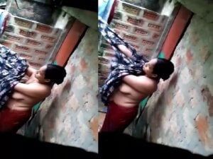 wet bhabhi changing dress caught after nude