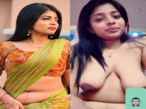 Bengali girl licking boobs with video call to
