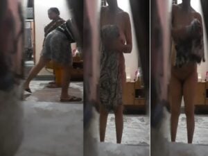 Tharki incest son records mom after bath nude