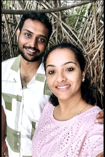 busty Indian girl naked in front of mirror