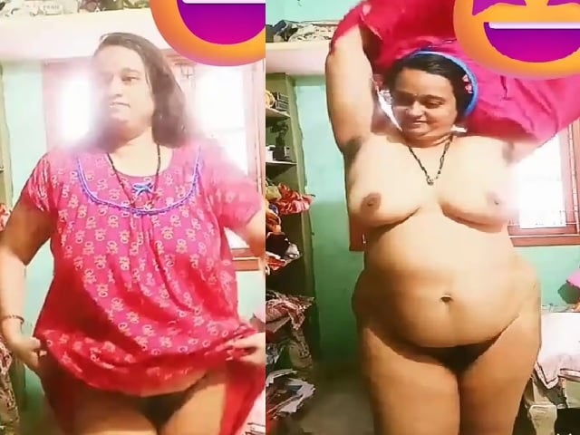 busty aunty stripping nighty and nude
