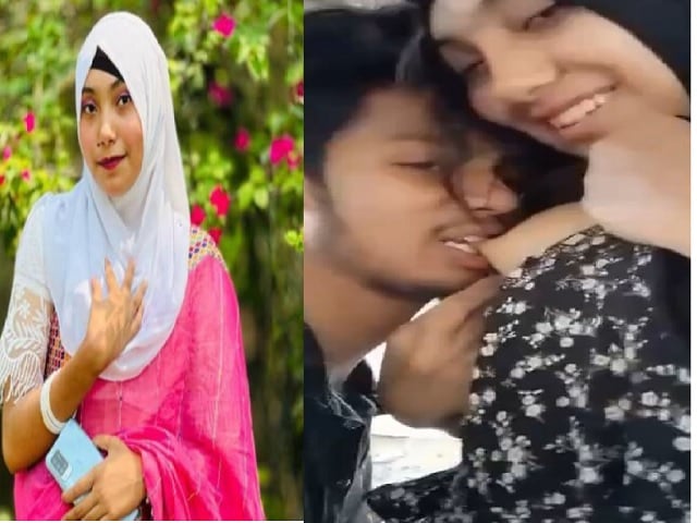 hijab Bengali boob sucking by lover in outdoor