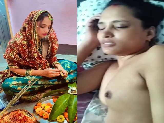 slim Hindi bhabhi boob press by husband