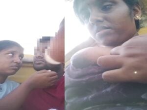 Srilankan girl outdoor sex with boyfriend after boob