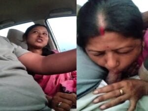 cute Assamese wife blowjob to husband in running