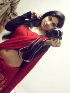 cute girl stripping saree and nipple slip