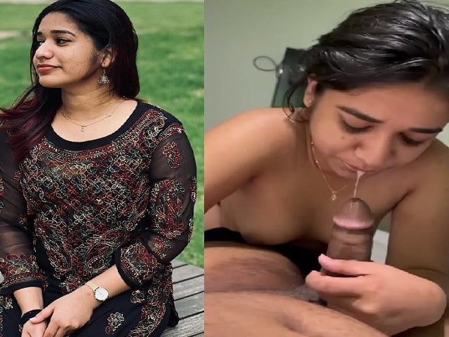 cute mallu girlfriend blowjob to boyfriend with boobs