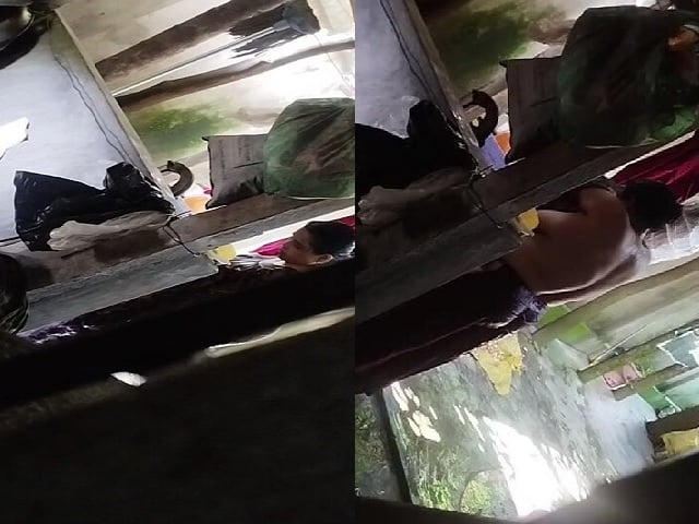 son captures mom bathing in open backyard viral
