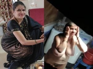 big boobs Hindi MILF bathing naked unseen