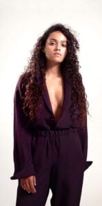 slim modeling girl nude posing for profile