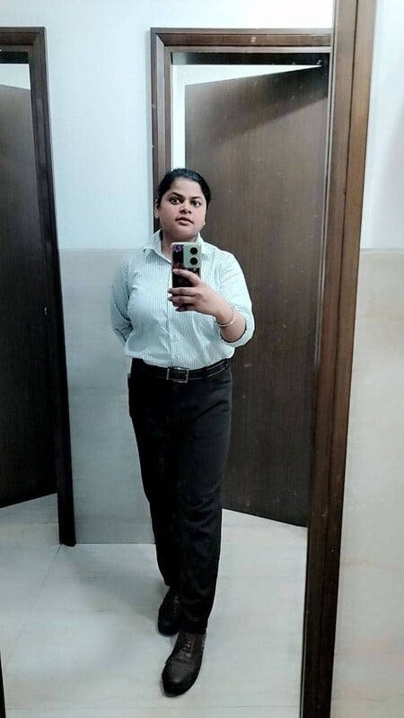 chubby HR manager lady showing big boobs and naked